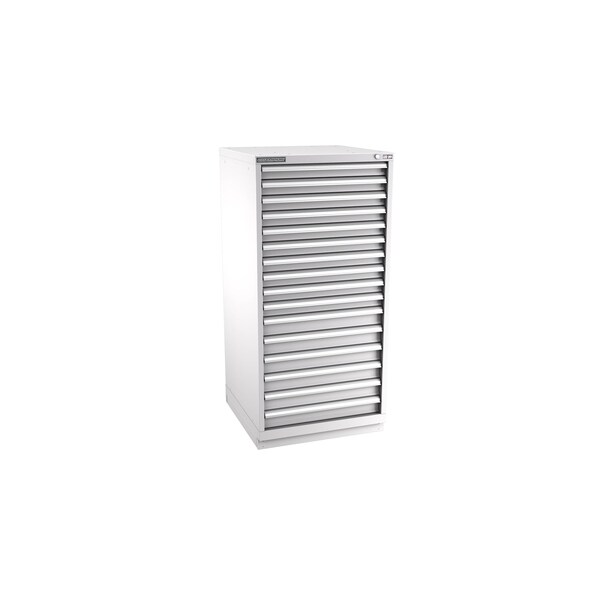 Champion Tool Storage Modular Drawer Cabinet, 16 Drawer, Light Gray, Steel, 28 in W x 28-1/2 in D x 59-1/2 in H S27001601ILCFTB-LG - main